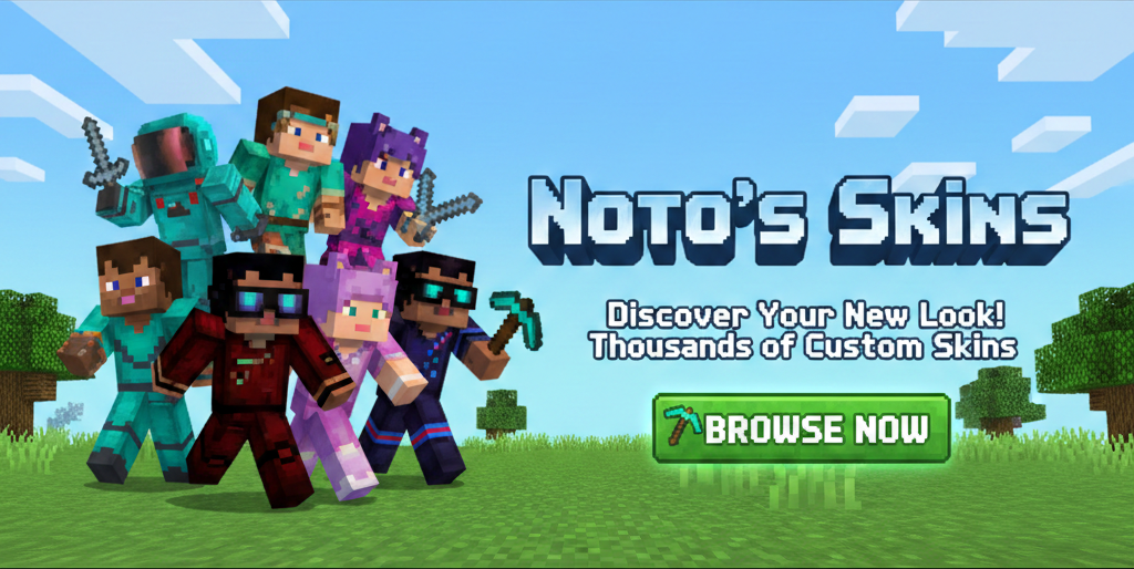 Minecraftのスキン配布中