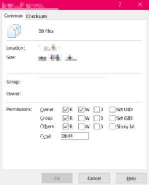 WindowsのPermission設定画像